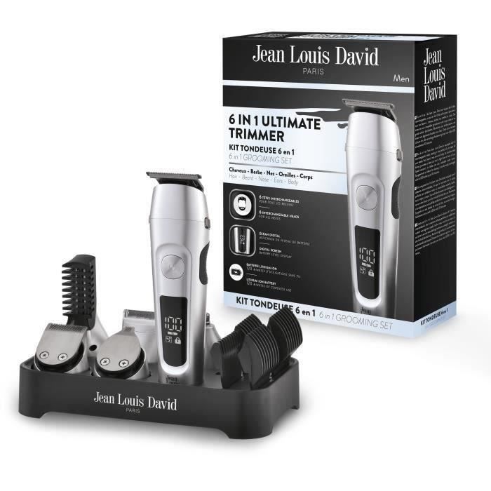 6-in-1 hair clipper - JEAN LOUIS DAVID - JLD ULTIMATE TRIMMER - 6 interchangeable heads - 120 min battery life