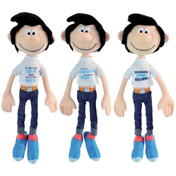 Gaston Lagaffe Plush Toy - Set of 3 - Messages - 30 cm - JEMINI