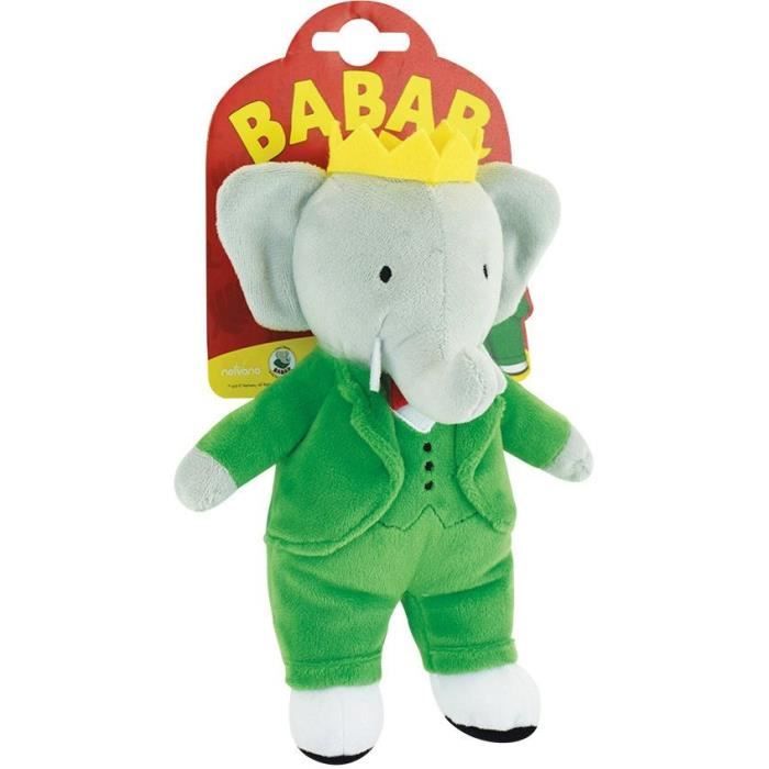 Babar Elephant Plush +/- 20 cm - JEMINI - Perfect representation of the king of elephants.