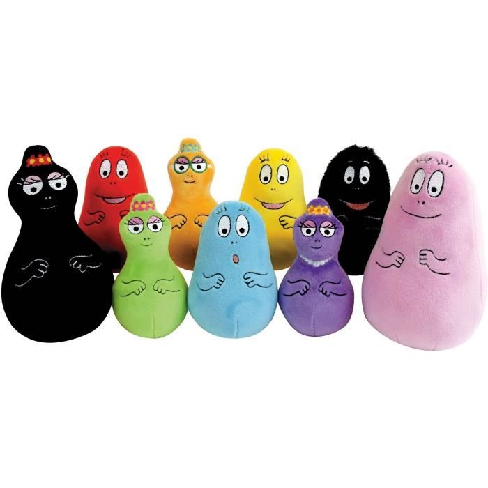 Box of 9 Barbapapa Soft Toys +/- 15 cm - JEMINI - Includes Barbapapa, Barbamama and their seven children.