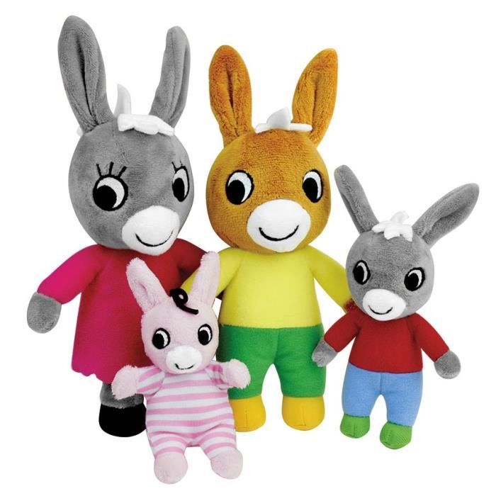 Trotro and Family Plush Box +/- 15 cm - JEMINI - Trotro, his mom, his dad and his little sister.