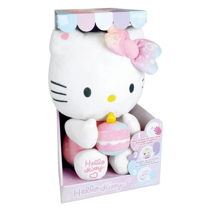 Hello Kitty Interactive Plush Birthday +/- 26 cm - JEMINI - Interactive music, candle and laughter.