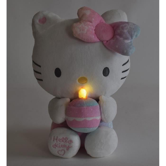 Hello Kitty Interactive Plush Birthday +/- 26 cm - JEMINI - Interactive music, candle and laughter.