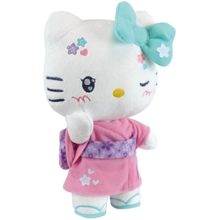 Hello Kitty Kimono Kawai Plush +- 22 cm - JEMINI - Kawaii version with pink kimono and flip-flops.