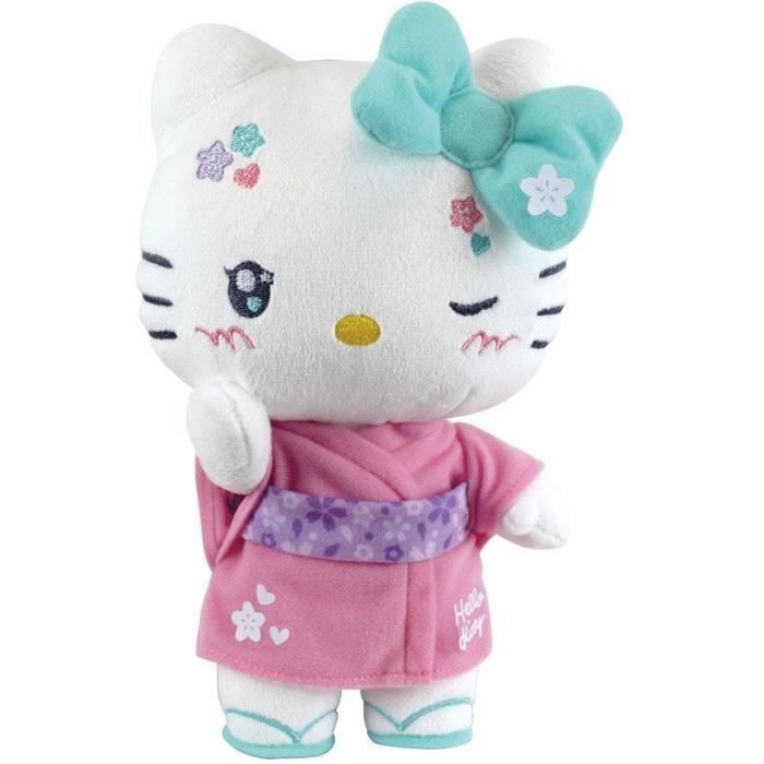 Hello Kitty Kimono Kawai Plush +- 22 cm - JEMINI - Kawaii version with pink kimono and flip-flops.