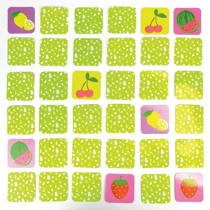 Set of 18 surprise bags - JEMINI - Surprise Market - Fruit or vegetable plush +/- 10 cm, stickers and memo cards