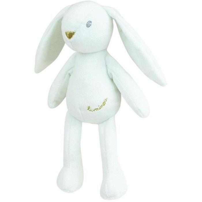JEMINI Luminou White rabbit Natural luminous soft toy works without battery +/- 20 cm
