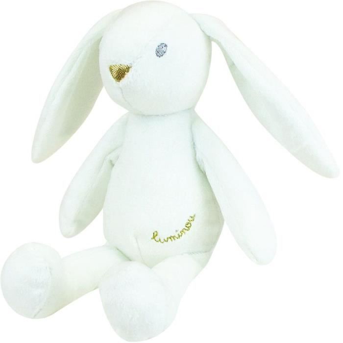 JEMINI Luminou White rabbit Natural luminous soft toy works without battery +/- 20 cm
