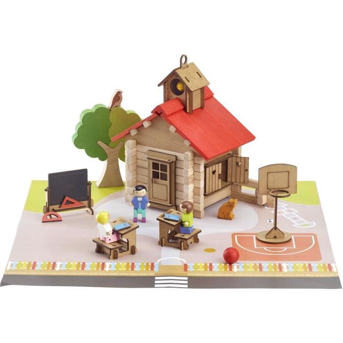 The Village School - Construction Game - JEUJURA - 125 pieces