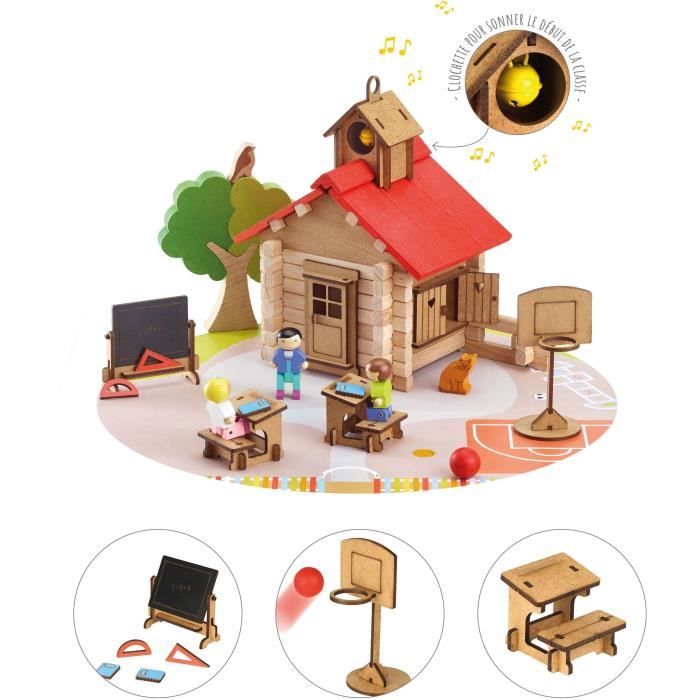 The Village School - Construction Game - JEUJURA - 125 pieces