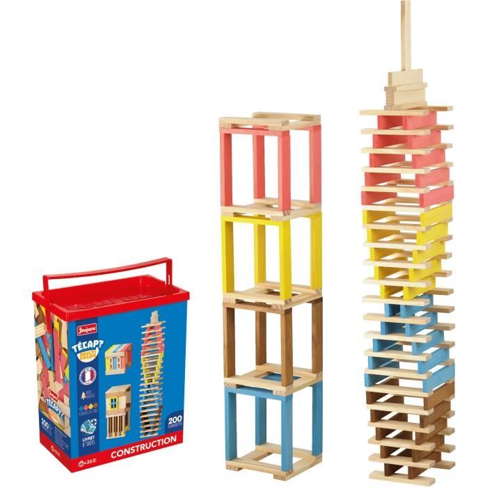 Técap Multicolor - Balancing and construction game - JEUJURA - 200 pieces