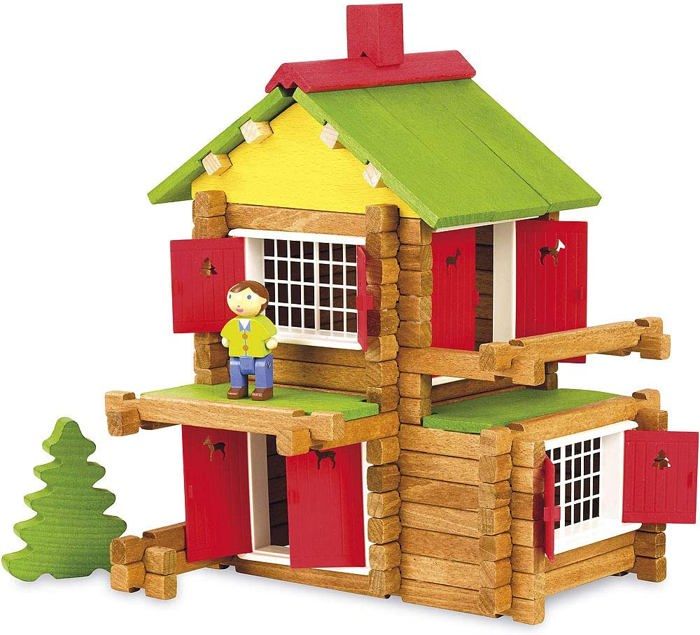 JEUJURA - My Wooden Chalet, 135 pieces