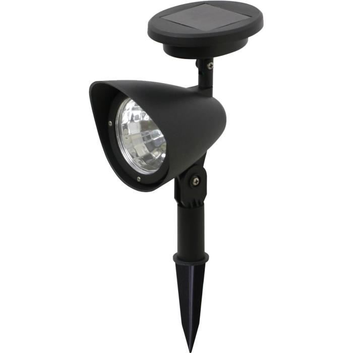 GALIX Plastic solar spotlight - Black