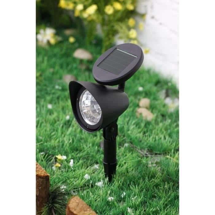 GALIX Plastic solar spotlight - Black