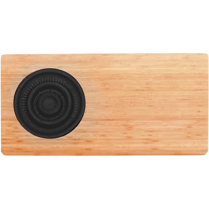JOCCA - 1633N - Bamboo Cutting Board with Strainer - Black