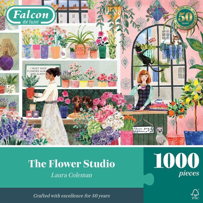 Puzzle - JUMBO - FALCON - The Flower Studio - 1000 pieces - Des 12 ans