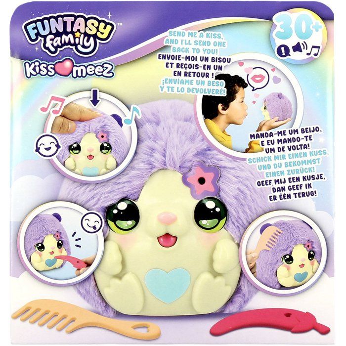 Funtasy Family - Interactive Plush Toy - JUMBO - Kiss Meez Hamster - Ages 3 and up
