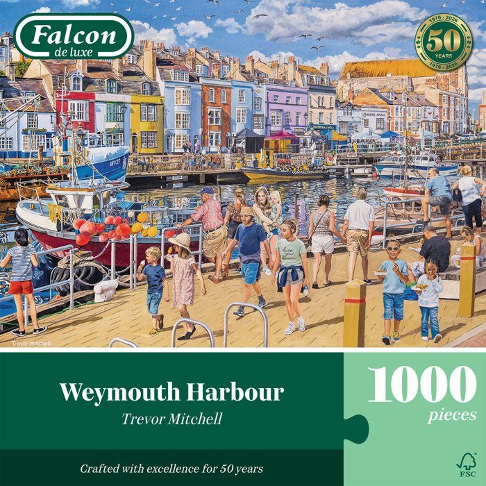 Puzzle - JUMBO - FALCON - Weymouth Harbor - 1,000 pieces - Ages 12 and up