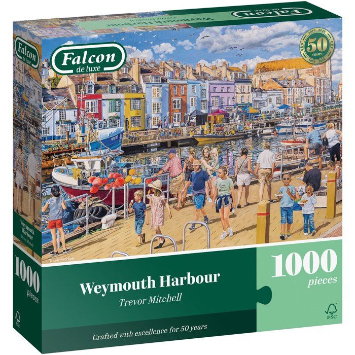 Puzzle - JUMBO - FALCON - Weymouth Harbor - 1,000 pieces - Ages 12 and up