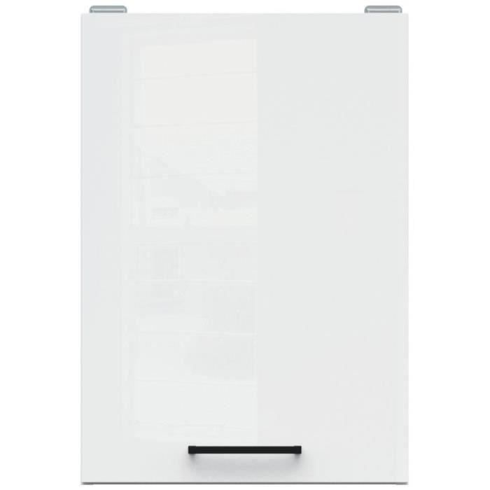 Junona High furniture 40 cm - 1 door - shiny white