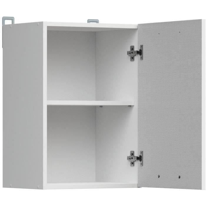 Junona High furniture 40 cm - 1 door - shiny white