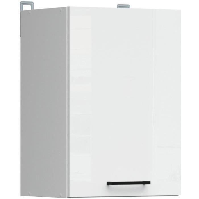 Junona High furniture 40 cm - 1 door - shiny white