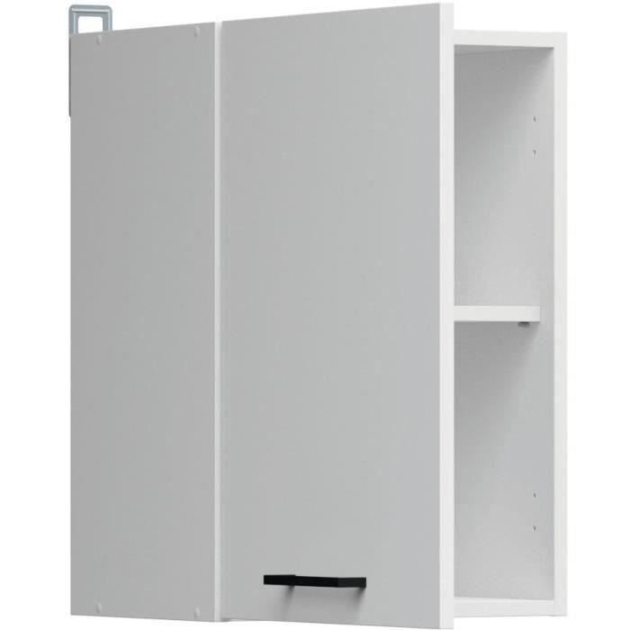 Junona High furniture 40 cm - 1 door - shiny white