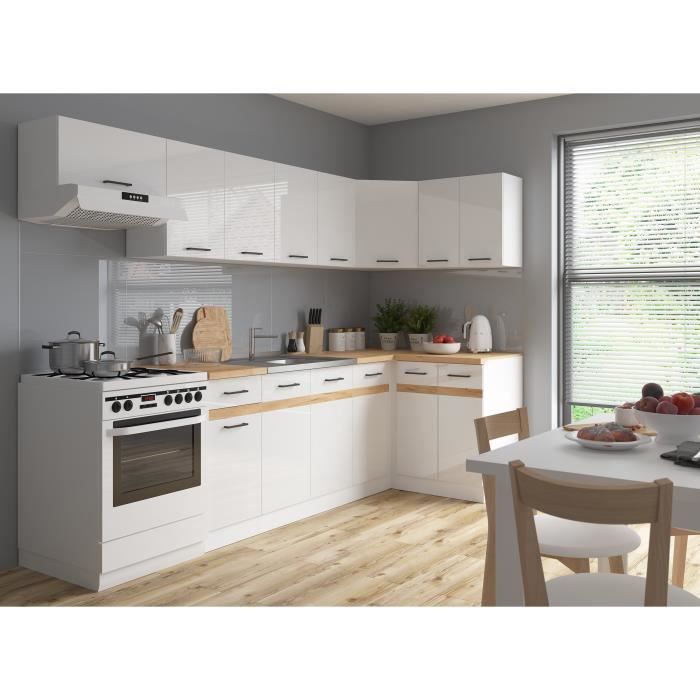 Junona High furniture 60 cm - 2 doors - shiny white
