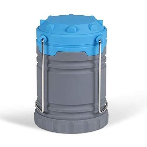 Foldable Lantern - KAMPA - Flare - COB LED - AA Batteries - Grey and Blue