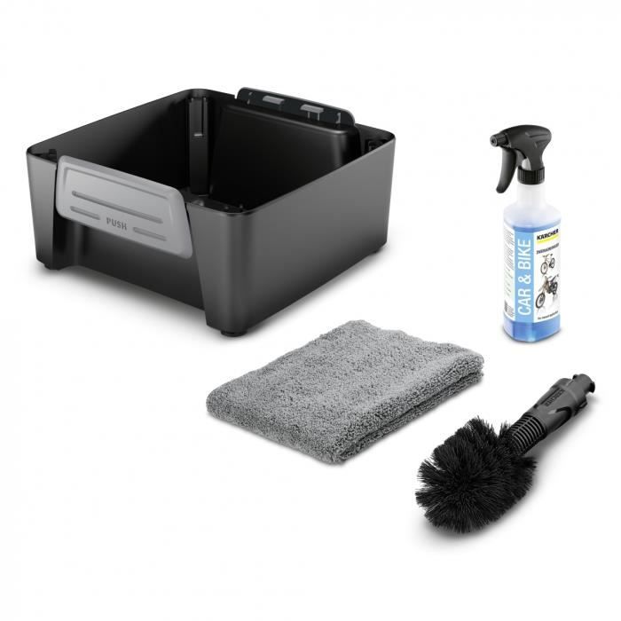 KARCHER Bike Kit - Accessory associated with mobile cleaner OC3 - Microfiber cloth, universal brush and bike detergent