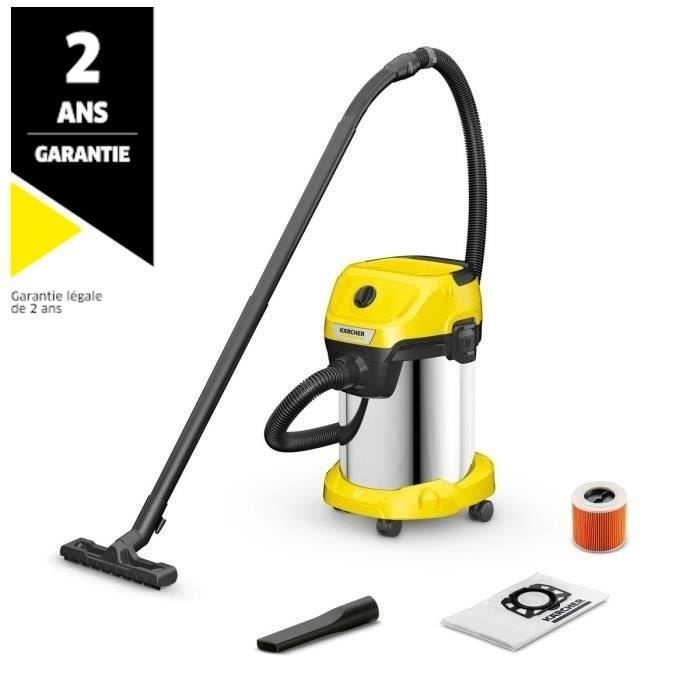 Karcher WD 3 S V -19/4/20 pushing vacuum cleaner - stainless steel tank 19 L - 1000W (blower function)