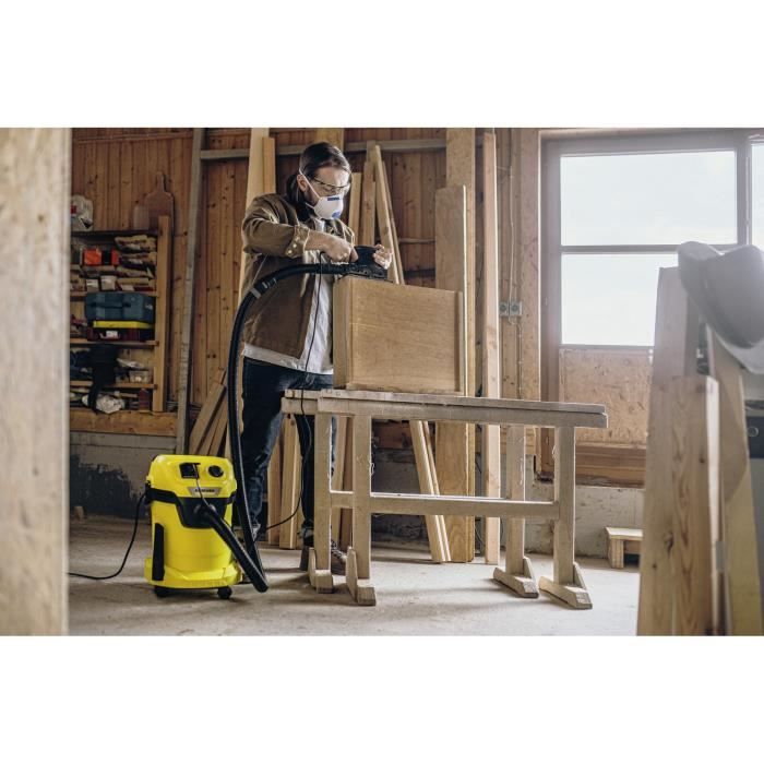 Water and dust vacuum cleaner Karcher WD 3 P V -19/4/20 - Polypropylene 19 L - 1000W tank (electroportive intake)
