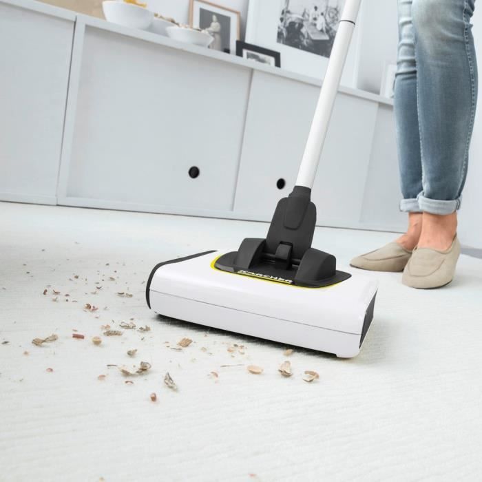 NEW KARCHER KB 5 - Cordless electric broom - 30 min battery life on hard floors (20 min on carpet) - Compact and lightweight 1.2 kg