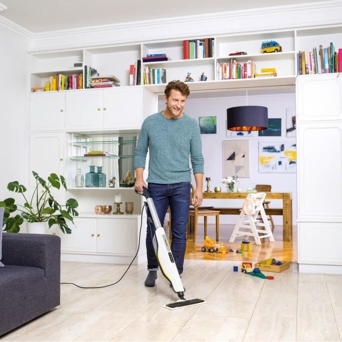 Steam mop - KARCHER - SC 3 UPRIGHT EasyFix - Eliminates up to 99.99% of viruses and bacteria