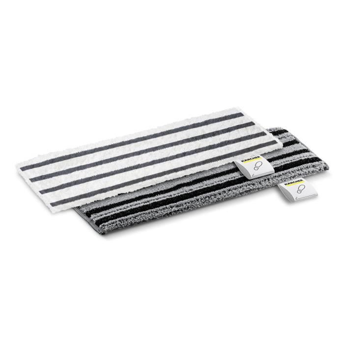 KARCHER - Kit of 2 abrasive microfiber mops for EasyFix floor nozzle (1 abrasive, 1 very abrasive)