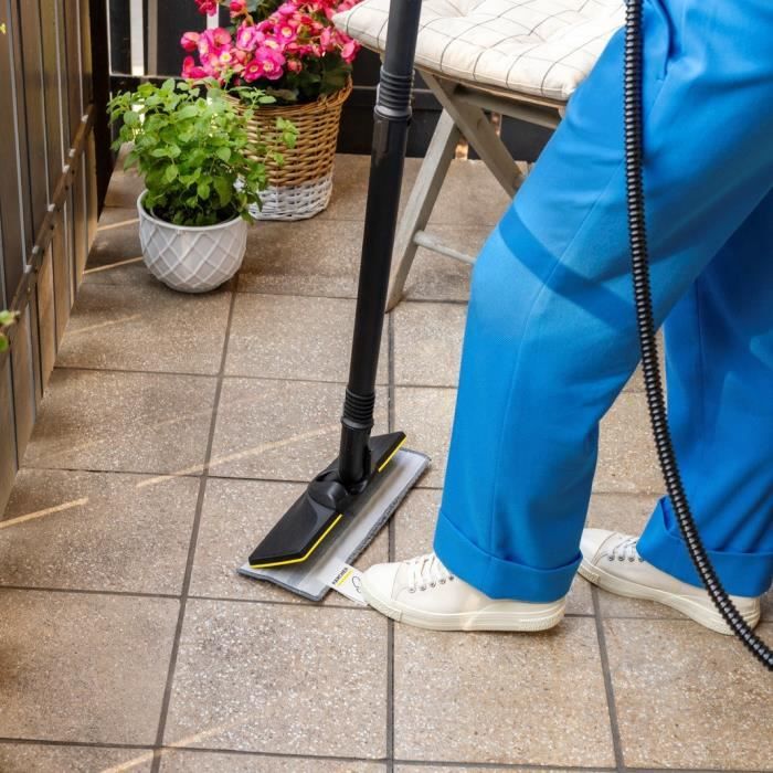 KARCHER - Kit of 2 abrasive microfiber mops for EasyFix floor nozzle (1 abrasive, 1 very abrasive)