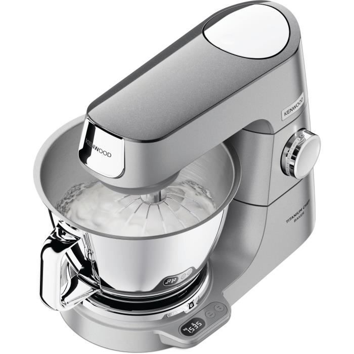 Kenwood KVC85.124.SI - Titanium chef Baker Pastry Chef - 2 stainless steel bowls 3.5L and 5L - Integrated 6kg balance - Blender 1.8L - 1200W
