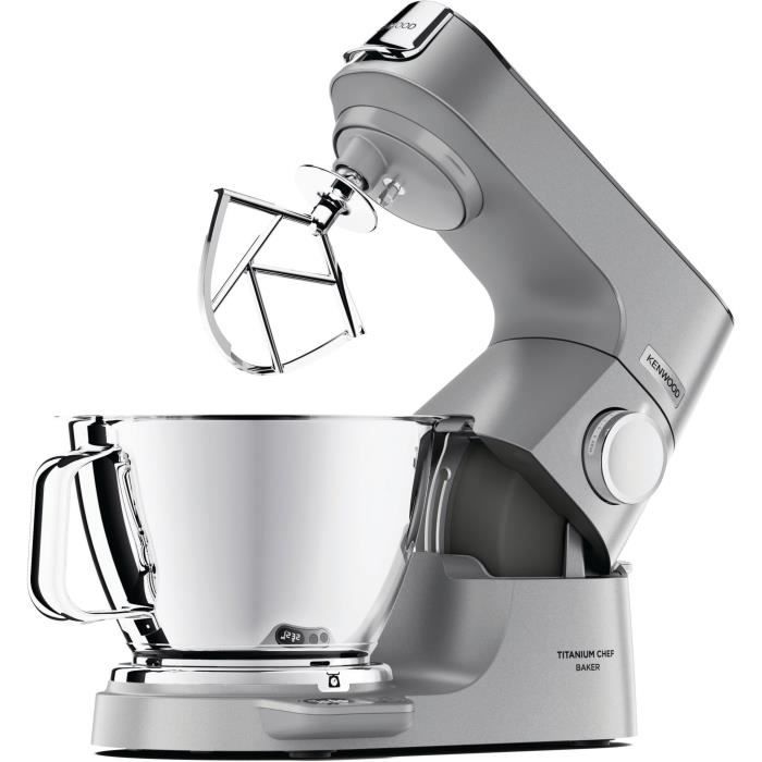 Kenwood KVC85.124.SI - Titanium chef Baker Pastry Chef - 2 stainless steel bowls 3.5L and 5L - Integrated 6kg balance - Blender 1.8L - 1200W