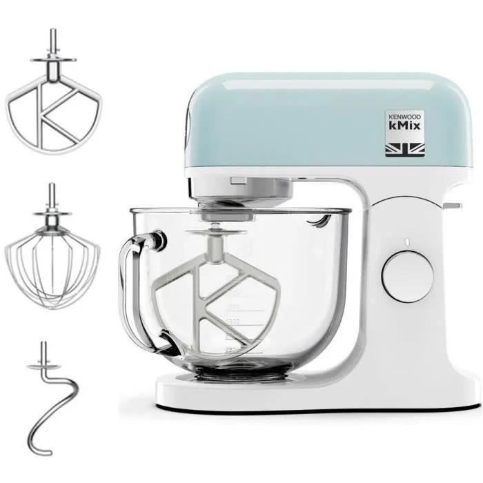 KENWOOD KMX754PB Multifunction Pastry Robot - 1000W Professional Motor - 2 Accessory Outlets - 5L Glass Bowl with