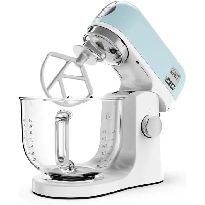 KENWOOD KMX754PB Multifunction Pastry Robot - 1000W Professional Motor - 2 Accessory Outlets - 5L Glass Bowl with