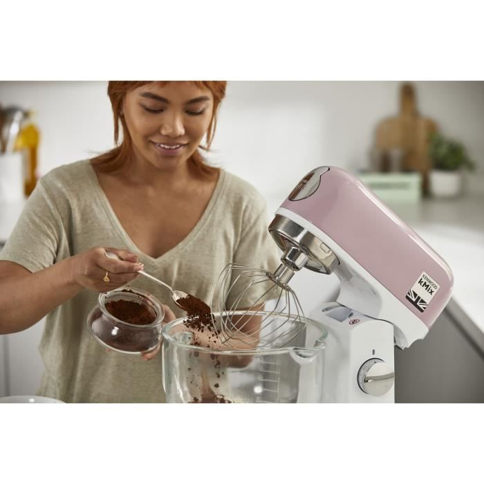 KENWOOD KMX754PP multifunction pastry robot - - 1000W professional motor - 2 accessory outlets - 5L glass bowl with