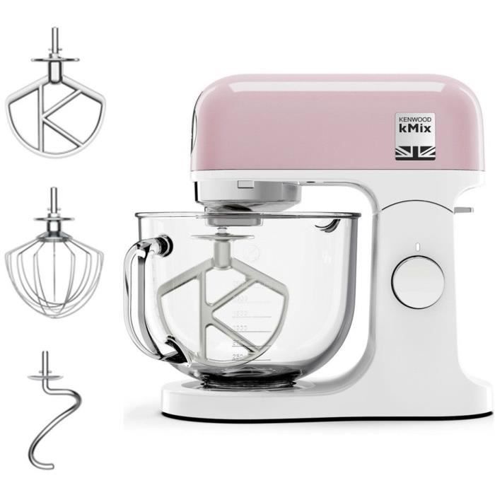 KENWOOD KMX754PP multifunction pastry robot - - 1000W professional motor - 2 accessory outlets - 5L glass bowl with