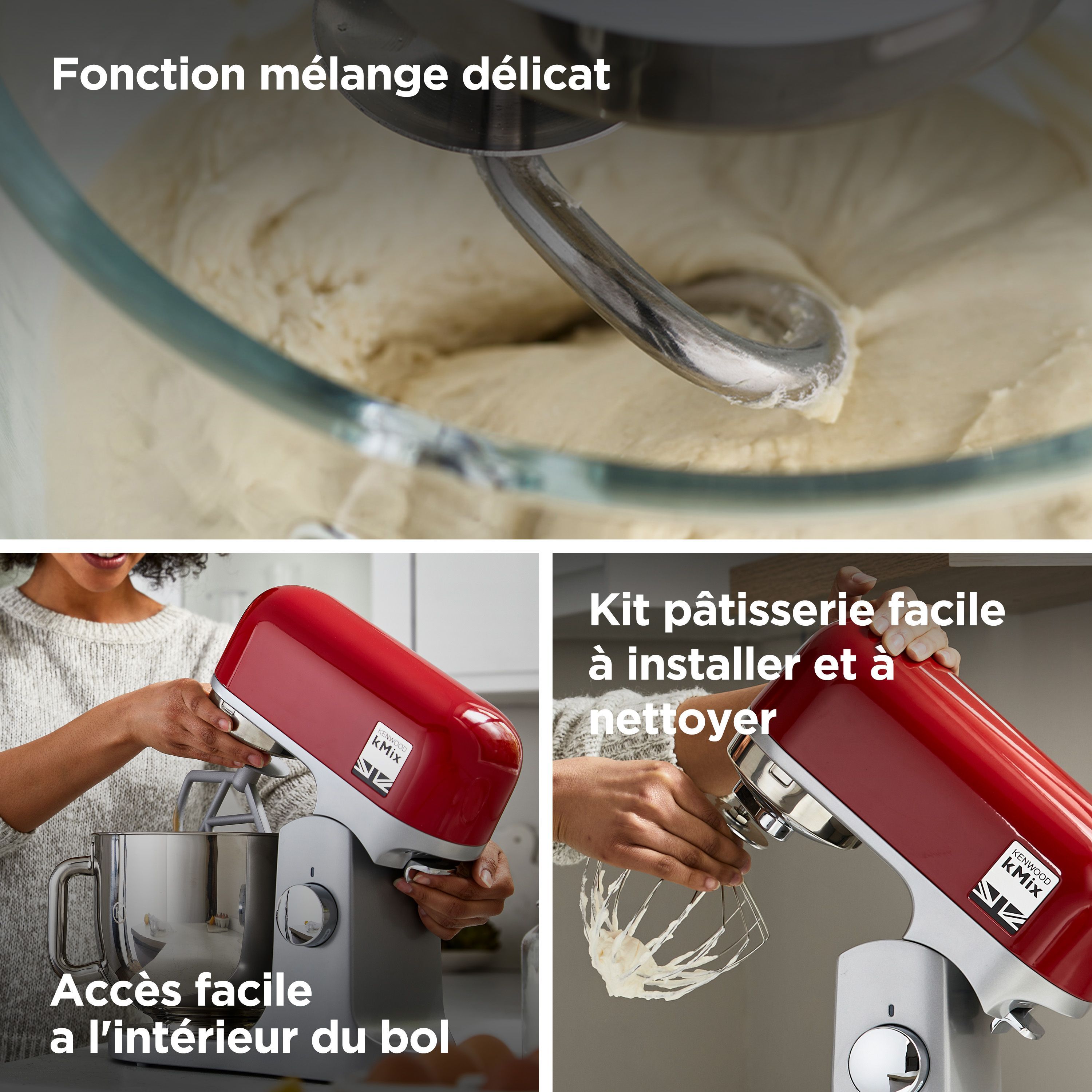KENWOOD KMX750RD Pastry Chef - 1000 W - 5 L - Red