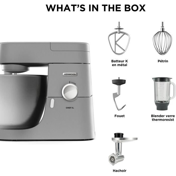 Chef XL 6.7L Blender Pastry Chef + Metal Metal - Kenwood KVL4170S - Silver Color