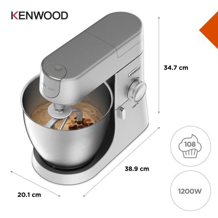 Pastryal robot - Kenwood KVL4110S Chef XL - Stainless steel