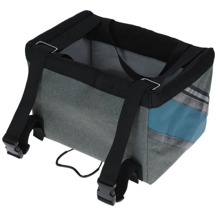 KERBL Bicycle bag for dogs or cats - Vacation - Grey/blue - 38x29x25 cm