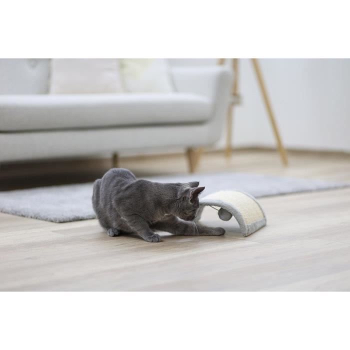 KERBL - HALF MOON scratching post - Gray - 26x22x11cm