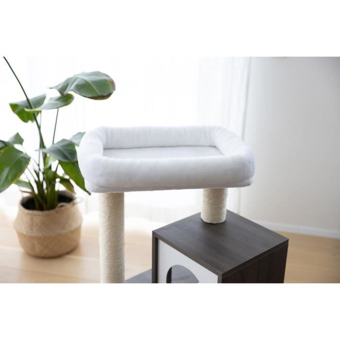 KERBL - FLAIR cat tree - 48x44x86cm - White/grey - Sisal