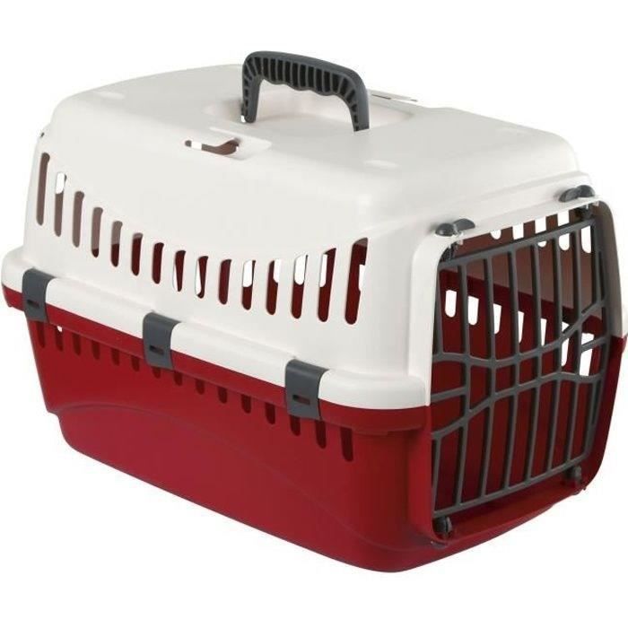 Expedion transport box - cream/burgundy 48x32x32cm