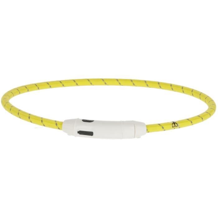 KERBL - Yellow LED collar - 65 cm x 10 mm - Maxi Safe - Yellow